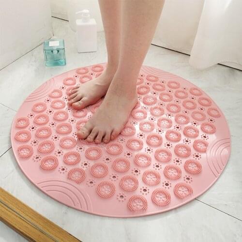 Round Silicone Bath Massage Cushion Brush For Lazy Wash Feet Clean Dead Skin Bathroom Artifact Back Cushion Shower Foot 55cm