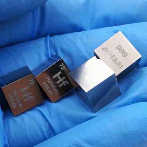 10mm Hafnium Hf Cubic Periodic Table Cube 99.9% Pure Hafnium Cubic Metal Gift Rare Metal Hafnium Element Block