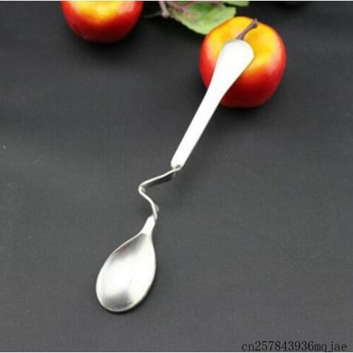 300 Pcs Tea Coffee Spoons Twisted Handle Honey Spoon Suspensible Long Handled Spoon Stainless Steel U handle Jam Spoons