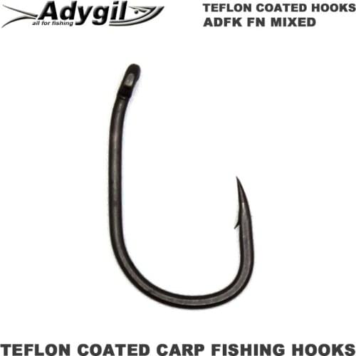 Adygil Matt Black Fishing Coated Carp Fishing Hooks Kits ADFK FN MIXED #2 #4 #6 #8 #10 100pcs/lot