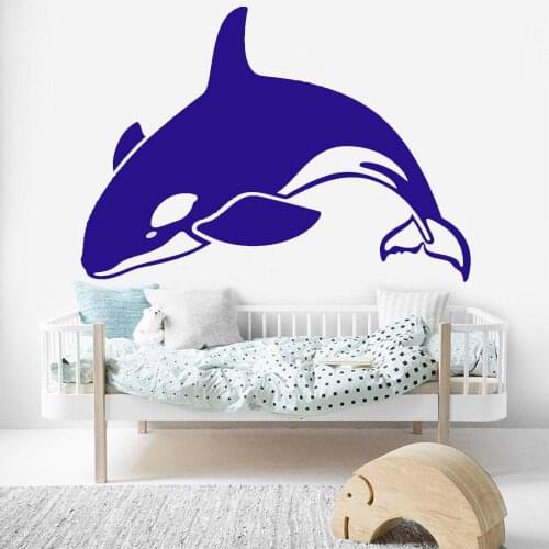 Whale Wall Stickers Creative Bathroom Home Decor Vinyl Nursery Interior Waterproof Wall Decals Children Bedroom Decoration Y839