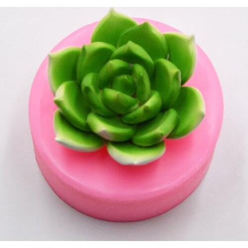 Newest 3D Succulent flower mousse cake mold fondant DIY baking mold handmade soap mold