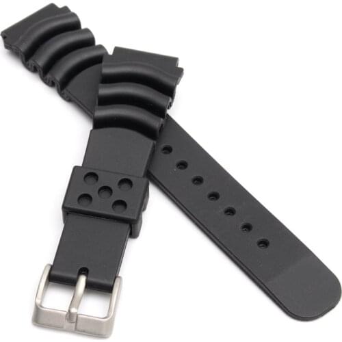 Newest 18/20/22mm Black Silicone Sport Rubber wristband For SEIKO DIVER Watch Replacement Bracelet With Spring Bars Tool Set