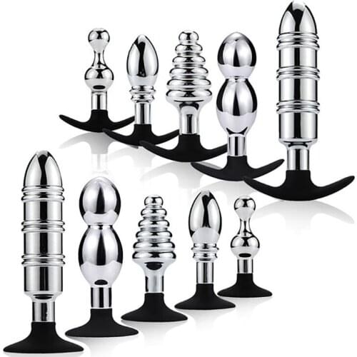 2021 New RY-139 Smooth Touch Head Metal Anal Plug Sex Toys Stainless Steel Bear Tail Butt Plug Anal Beards for Adult Game