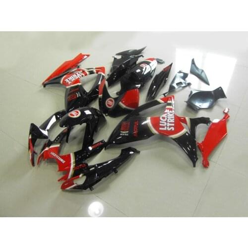 Injection molded Fairing for Suzuki 2006 2007 GSXR600 GSXR750 Lucky strike Fairings GSXR 600 750 K6 K7 06 07 red black parts