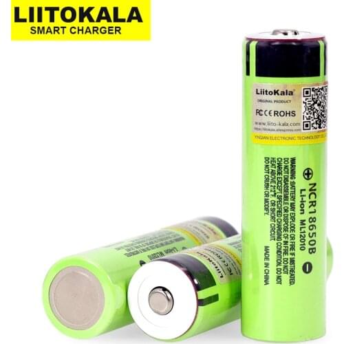 Liitokala Original NCR18650B 3.7V 3400mah 18650 rechargeable lithium battery Suitable for flashlight battery (No PCB)