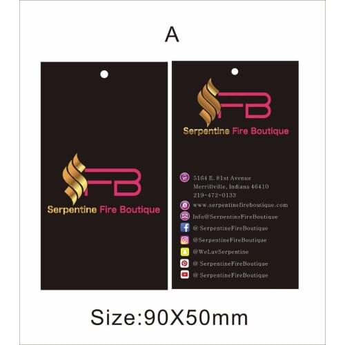 Customized print hang tags and shipping by DHL to USA