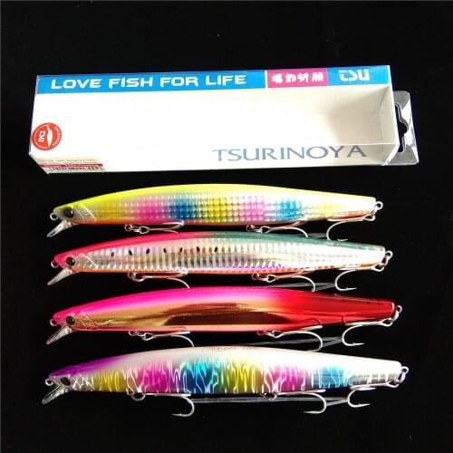 TSURINOYA 160F Ultra-long Casting Floating Minnow Fishing Lure DW110 STINGER 163mm 31g Sea Fishing Hard Bait Piura Seabass Baits