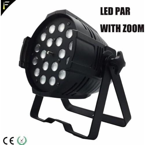 Quad LED PAR witn Zoom Effect Par Spotlight 18*18W 4in1 5in1 6in1 RGBWYP Stage Disco Floor Light Wash Par for Music Room 4units