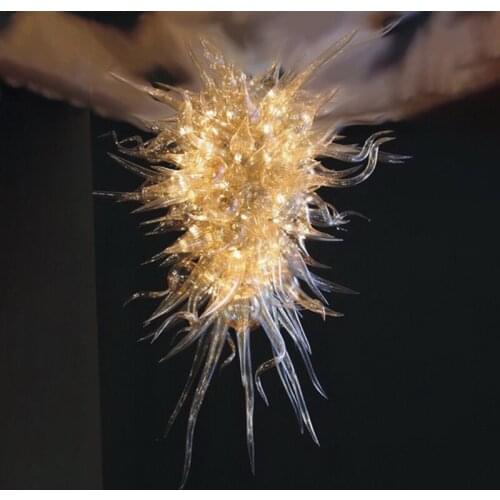 Hand Blow Glass Pendant Lamp for Store Art Decor Transparent Murano Chandelier Modern Art-Glass Lighting