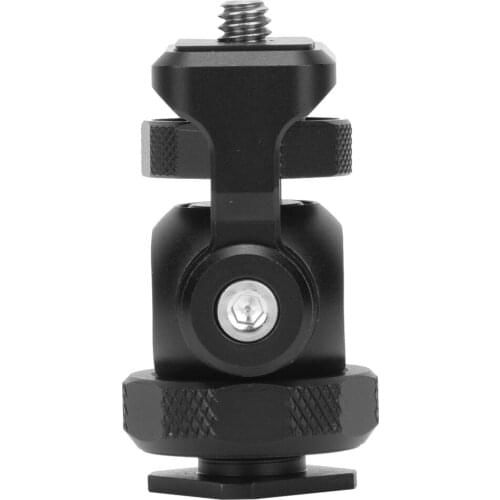 Aluminium Alloy Monitor Ballhead R015 DSLR Camera Cold Shoe Interface Monitor Bracket Cage Location Hole Ballhea