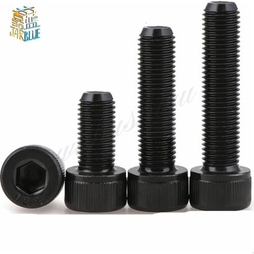 1-5pcs DIN912 Grade 12.9 allen socket fine tooth hexagon screw/young tooth Bolt M6 M8 M10 M12*P=0.75/ 1.0/1.25/1.75 teeth
