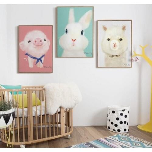 Nordic Canvas Paintings Print Poster Animal Cartoon Living Room Children Room Home Wall Decor