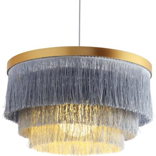 Nordic Silk Tassels Pendant Lights Pink Style Princess Bedroom Romantic Living Room Luxury Lamps Art Deco Hanging Light Fixtures