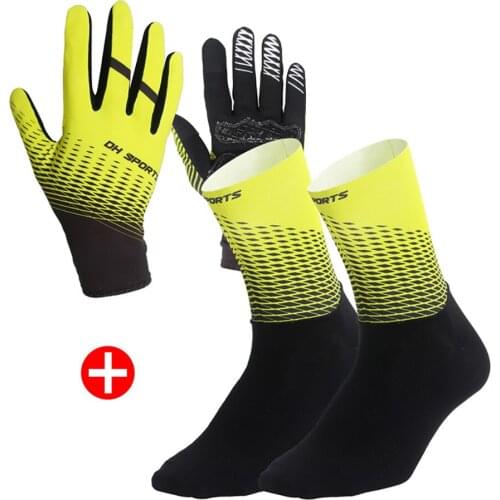 Sports gloves mens and womens bicycle gloves touch-screen non-slip breathable gloves 1 pair of full-finger bicycle gloves