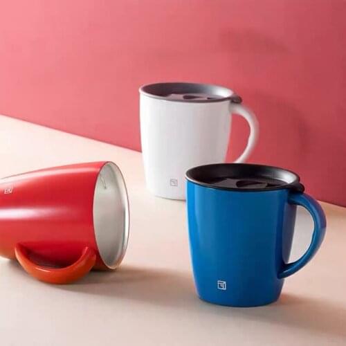 Thermos Mugs 360ML Vacuum Flask Handgtrip Stainless Steel Cup Bottle Insulated Official Coffee Cup Self Stirring Thermal Mug