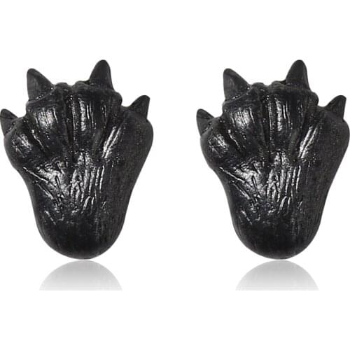 TTPAIAI 30 Handmade Polymer Clay Cute Black White Paw Stud Earrings For Women Girls Fashion Jewelry Christmas Gift for Kids