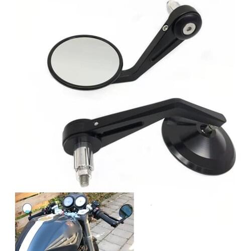 Universal 7/8" 22mm CNC Aluminum Motorcycle Handlebar End Mirror For Yamaha MT-01 MT-03 MT-07 MT-09/SR/FZ-07 FZ-09 MT-10