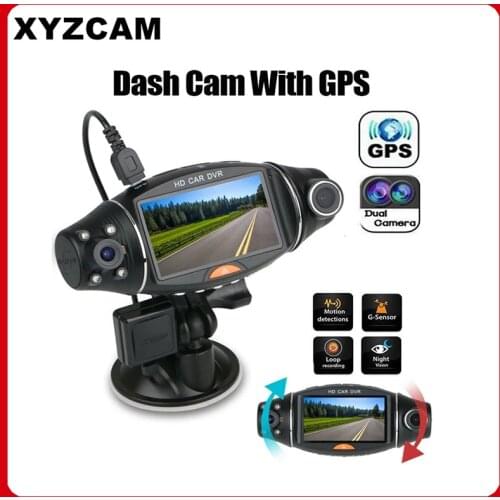 XYZCAM R310M 1080P HD Car DVR Camera Dual Lens GPS Camera Dash Cam Rear View Video Recorder DashCam Car DVRs