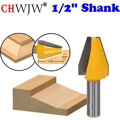 1pc Panel Raiser Router Bit - Vertical - Bevel Design - 1/2" Shank Woodworking cutter Tenon Cutter for Woodworking Tools