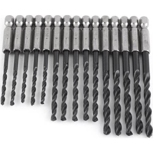 15pcs High Speed Steel Drll Bits Hex Shank Twist Drill Bit for Woodworking Power Tools Hand Tool 3/4/5mm Hot Sale