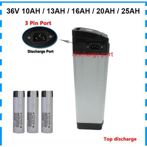 1000W 36V 17AH lithium battery 36V 20AH 23AH e bike silver fish bateria NCR18650PF cell with charger top discharge