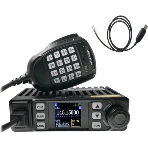 AnyTone AT-779UV Dual Band 136-174 & 400-470MHz Walkie Talkie 20W Mini Mobile Two Way Radio with USB Cable