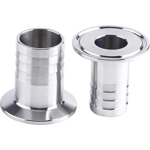 1pcs 8mm--108mm Sanitary Hose Barb Pipe Fitting Tri Clamp Type Ferrule Stainless Steel SUS SS 304 For Home Brew Diary Product