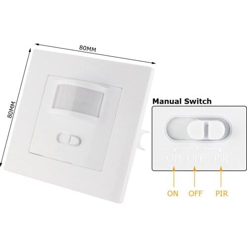 ANPWOO Intelligent Infrared Human Body Sensor Switch High-power Type 86 Two-wire System Can Replace Ordinary Switch 110-240V
