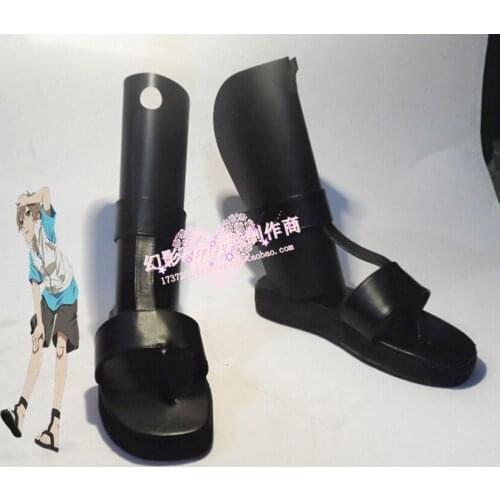 Kagerou Project Hibiya Black Halloween Cosplay Summer Shoes H016