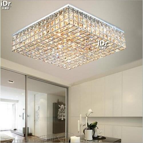 Classical Living room lamps crystal lighting master bedroom room square headlights minimalist atmosphere Ceiling Lights