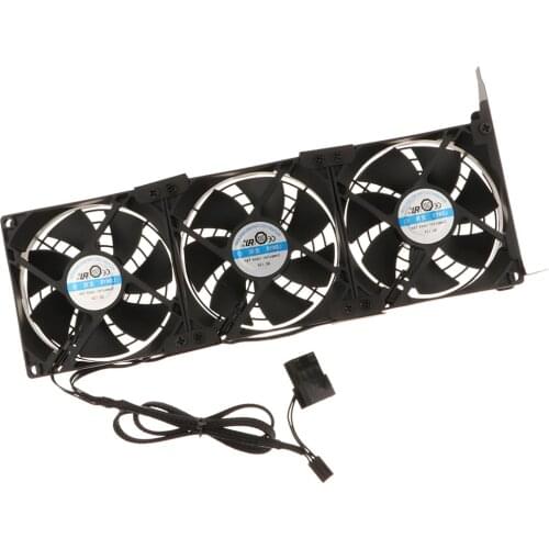 90mm Triple Cooling Fan - 3pin/IDE 4 Pin Power Supply - Graphics Card Cooler Compatible for PC Computer PCI Express Slot