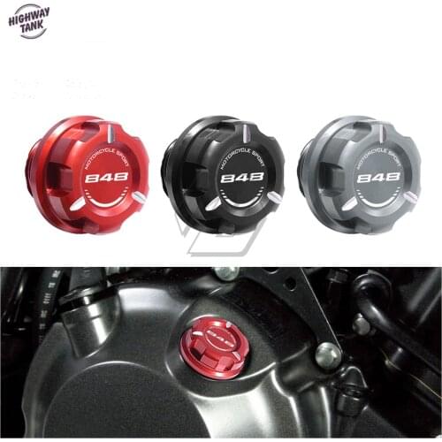 Motorcycle Engine Oil Cap Bolt Screw Filler Cover Case for Ducati 848 2008-2013