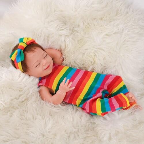 Lovely Reborn Girl Doll 20 Inch Silicone Body Realistic Boneca Reborn Toy For Children Girls Dolls Birthday Gifts