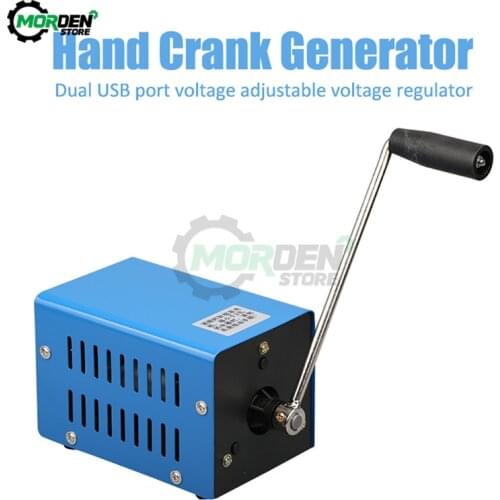 3-15V DIY Emergency Hand Crank Generator Dynamotor High Power Charger USB Charging Camping Survival Power Bank