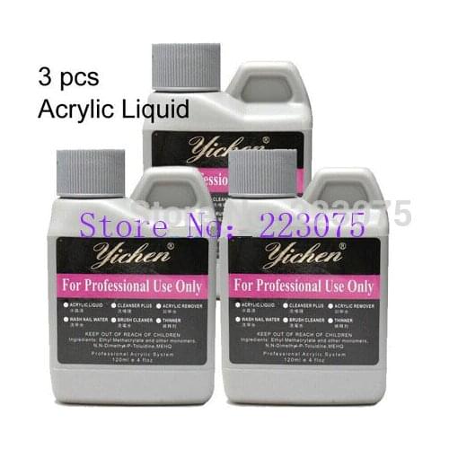 Hot Acrylic Liquid Set False Acrylic Nail Art 120ml Salon Professional Tool 3 Pcs/lot