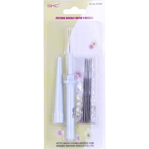 Wool Felt Needles Set With 5 Replaceable Needles Embroidery Craft Sewing Tools Single Felting Needles Pen Set Felting Tools