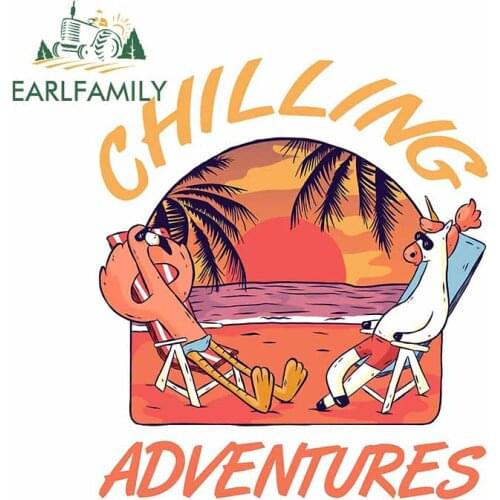 EARLFAMILY 13cm x 11.3cm For Chilling Adventures Motorcycle Car Stickers Graffiti Decal Refrigerator Decoration for SUV JDM ATV