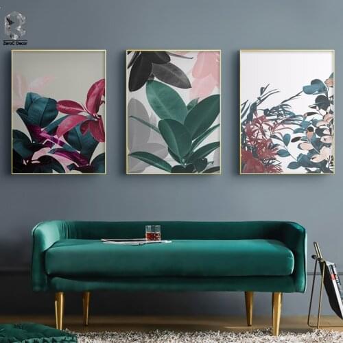 Colorful Leaves Botanical Wall Pictures For Living Room Cuadros Picture Nordic Wall Art Canvas Painting Posters And Prints