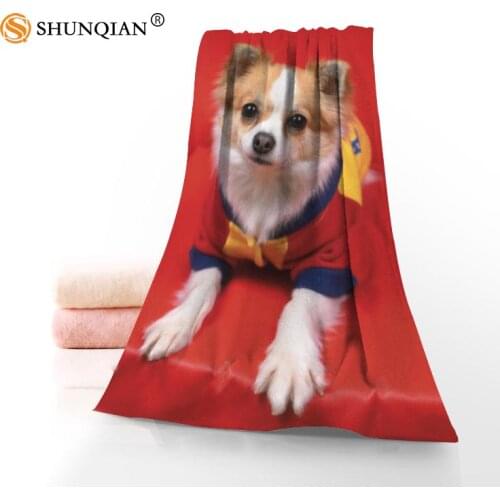 Custom funny dog Towels Microfiber Fabric Popular Face Towel/Bath Towel Size 35x75cm, 70x140cm Print your picture
