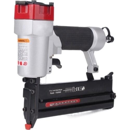 F50/9040 New 2-in-1 Pneumatic Nail Gun Woodworking Nailer Stapler Air Nailing Tool F-shape Nail Upholstery Tools