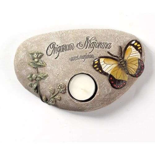 DIY Silicone Resin Mold Oval with Butterfly Pattern Candlestick Concrete Mould