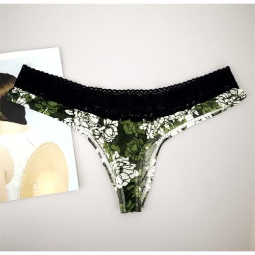 Sexy Man Floral Lace Tongs Erotic Mesh Underpants Breathable Elastic Waist Gay Male Bikini Slip Low Rise