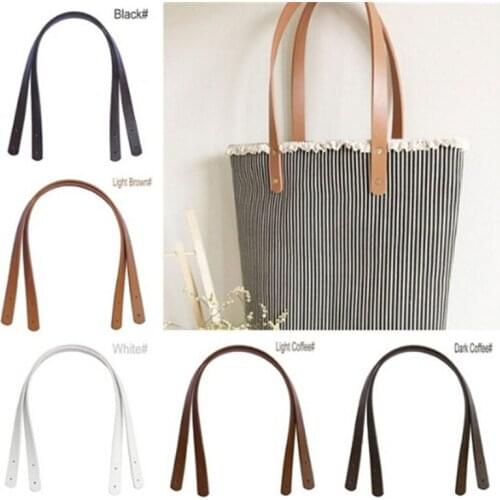 2 Pcs Bag Belt Detachable PU Leather Handle Lady Shoulder Bag DIY Replacement Accessories Handbag Band Handle Strap Band