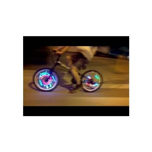Hot Wheels Bicycle rim lights mountain bike rim light Double-Side display 48 DIY Patterns Rim Lighting RGB Download lovely image