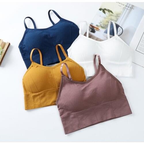 Womens Sports Bra Breathable Sweat-Wicking Lingerie Seamless Wire-Free Bras， Fitness Yoga Straps Gym Sports Bra