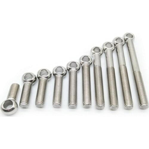 1 to 2 Pieces 304 Stainless Steel M16 with Thread 60 70mm Eyelet bolts Eye Bolt Stud Articulated Anchor Bolt