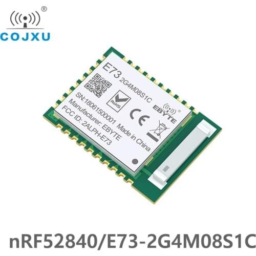 Bluetooth 5.0 nRF52840 240MHz RF Transceiver 8dbm Ceramic Antenna BLE 4.2 2.4 GHz Transmitter and Receiver E73-2G4M08S1C