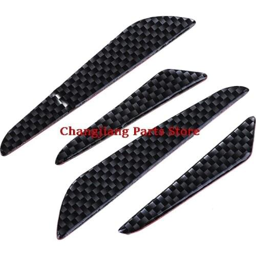 4pcs / set Carbon Fiber Car Door Edge Guard Strip Scratch Protector Anti-collision Trim Door Edge Guard Stickers
