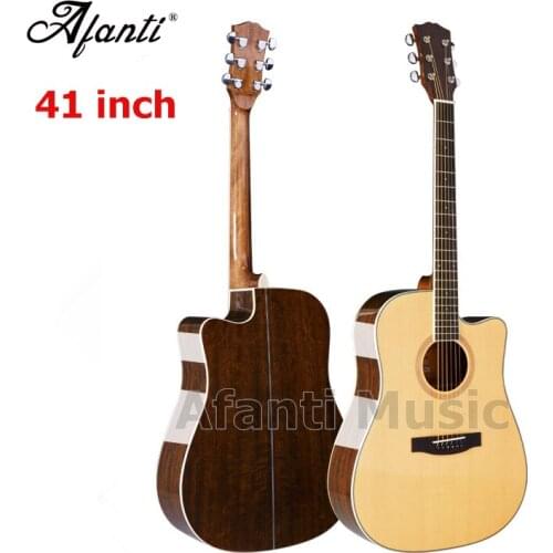 Afanti Music high quality 41 inch Spruce top / Walnut Back & Sides Acoustic guitar (WY-067)